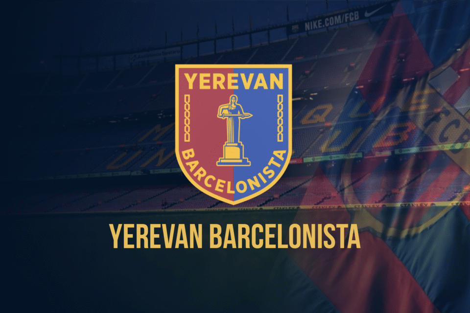 Yerevan Barcelonista (Երևան Բարսելոնիստա) fan club logo displayed.